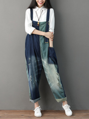 Close Your Eyes Denim Blue Jumpsuit 