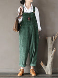 Strap Adjustable Corduroy Thick Overalls Dungarees