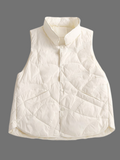 Stand-up Collar Thickened Warm Vest Light Down Jacket Cotton-padded Sleeveless Short Jacket Dress