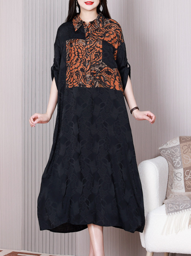 Vestido línea A con cuello de solapa Wonderful Tonight