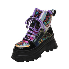 Zapatos gruesos de colores brillantes