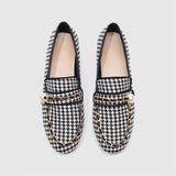 square toe Casual Flats Black