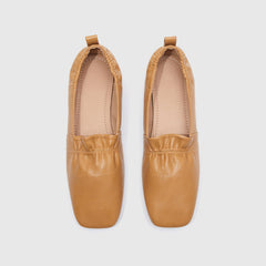 Flache Loafer mit quadratischer Zehenpartie 