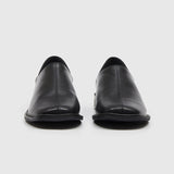 Square Toe Flats Loafers Black