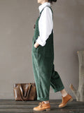 Strap Adjustable Corduroy Thick Overalls Dungarees