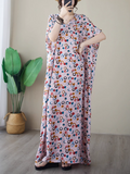 Beach Big Dots V-neck Printed Kaftan dress