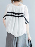 Mountain of Love Round-Neck Stripes Top