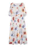 Beautiful Flower Smock Dresses for Women, Long Dress Beach Smock Dress Short Sleeve multicolor Smock