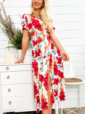 Lux Wrap Floral Print Dress