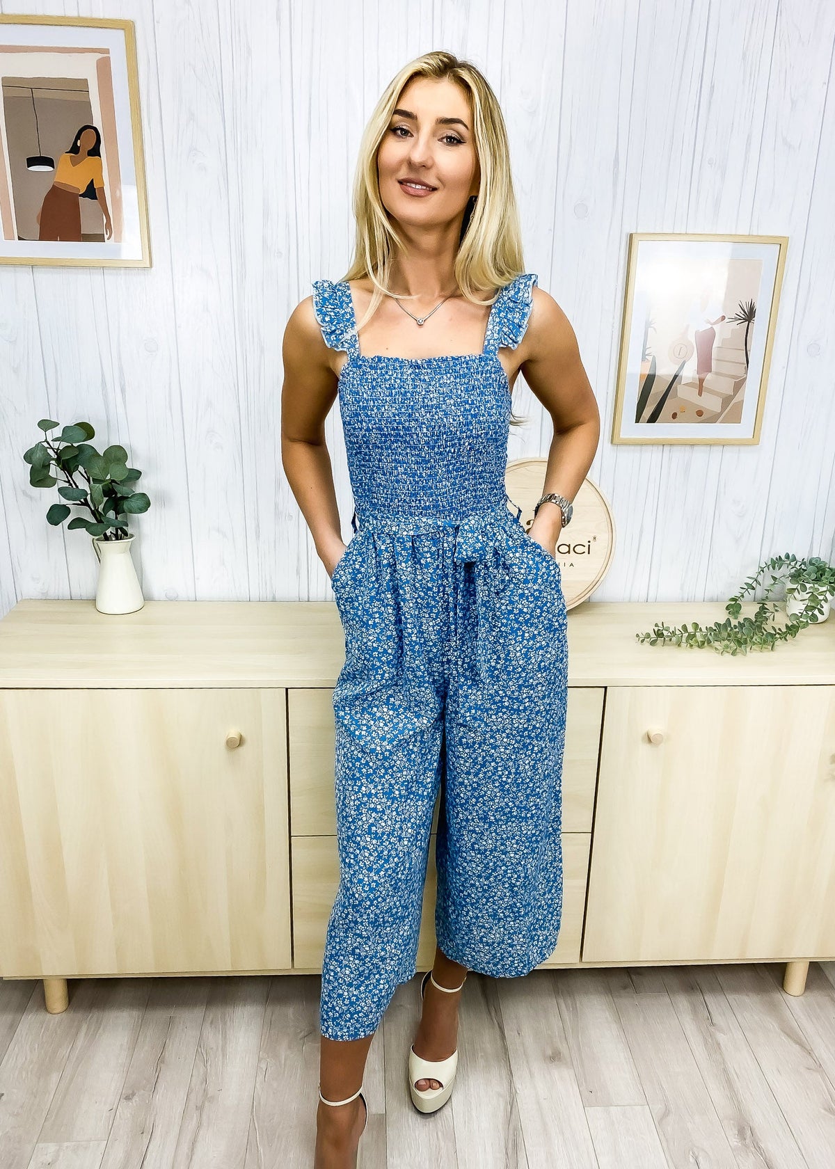 Mono culotte con estampado floral 