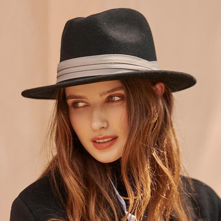 Sombrero fedora de dos tonos
