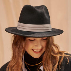 Sombrero fedora de dos tonos