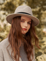 Sombrero fedora de dos tonos