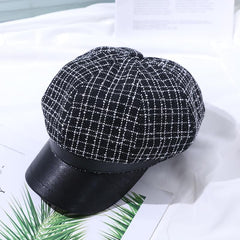 Gorra Baker Boy con parte superior de tweed