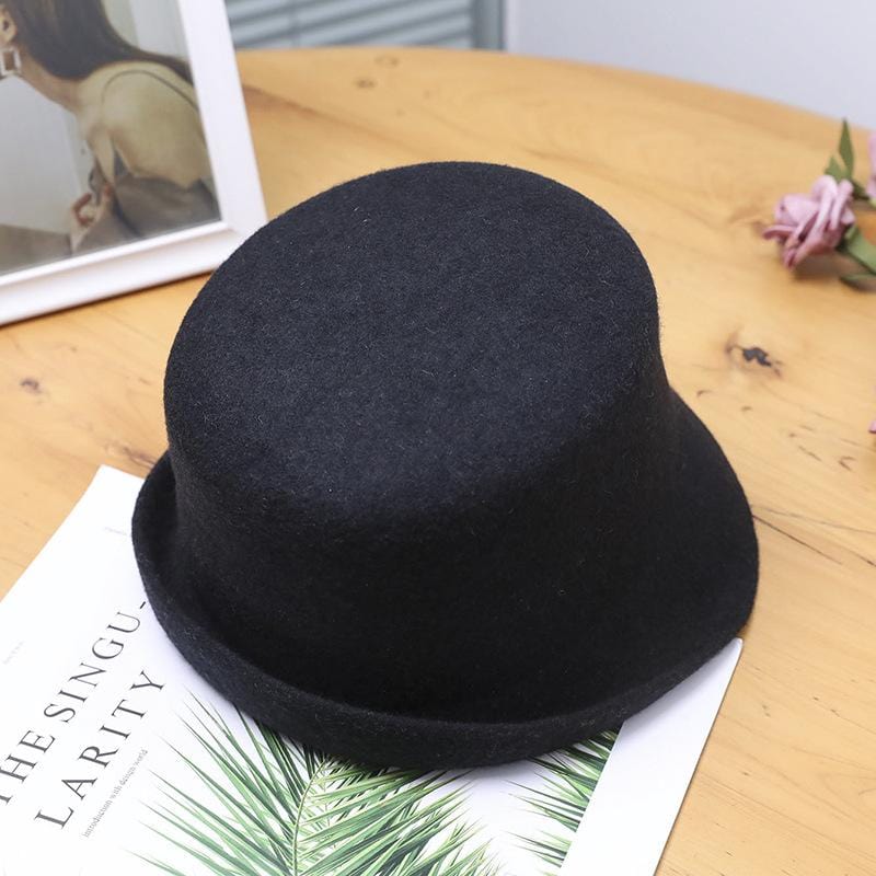 Minimalist Wool Cloche Hat