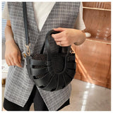 Cutout Fan Cross Body Bag