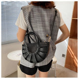 Cutout Fan Cross Body Bag