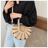 Cutout Fan Cross Body Bag