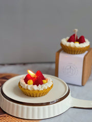 Vela decorativa de tarta de frutas