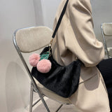 Fluffy Cherry Keychain Shoulder Bag