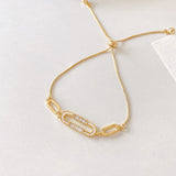 Gold U-Shaped Shell Bracelet