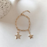 Gold Star Pendent Bracelet