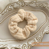 Cream and White Colored Scrunchy Variety