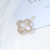 Crystal Embellished Clover Hair Pin