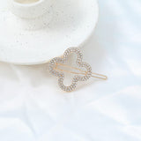 Crystal Embellished Clover Hair Pin