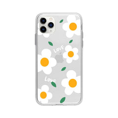 Funda transparente para teléfono con margaritas