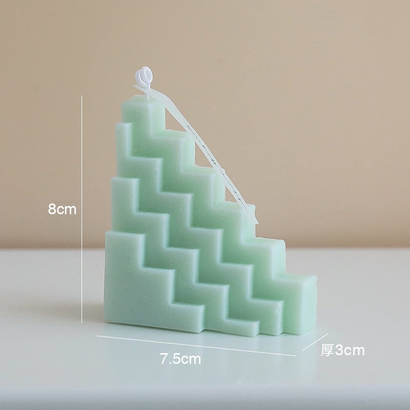 Geometric Stairs Decorative Candle