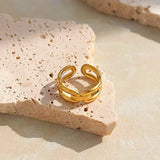 Gold Interlocked Links Ring