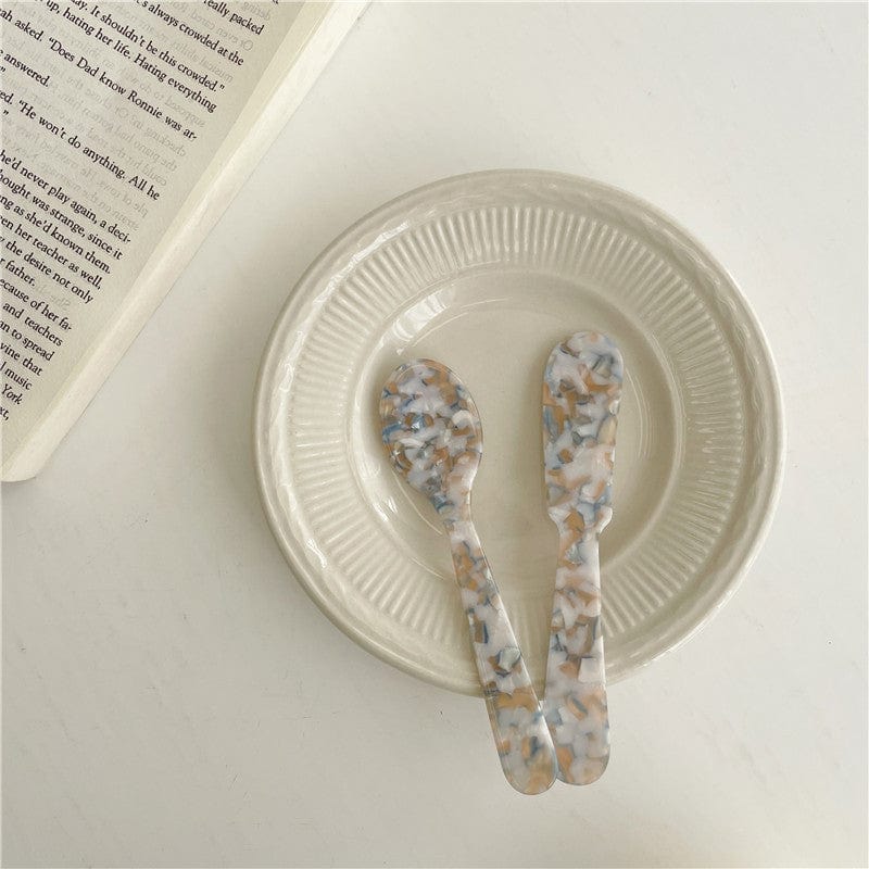 Retro French Styled Dessert Spoon & Butter Knife