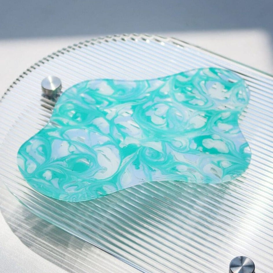 Marbleized Confetti Acrylic Coaster