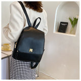 Faux Leather Flap Backpack
