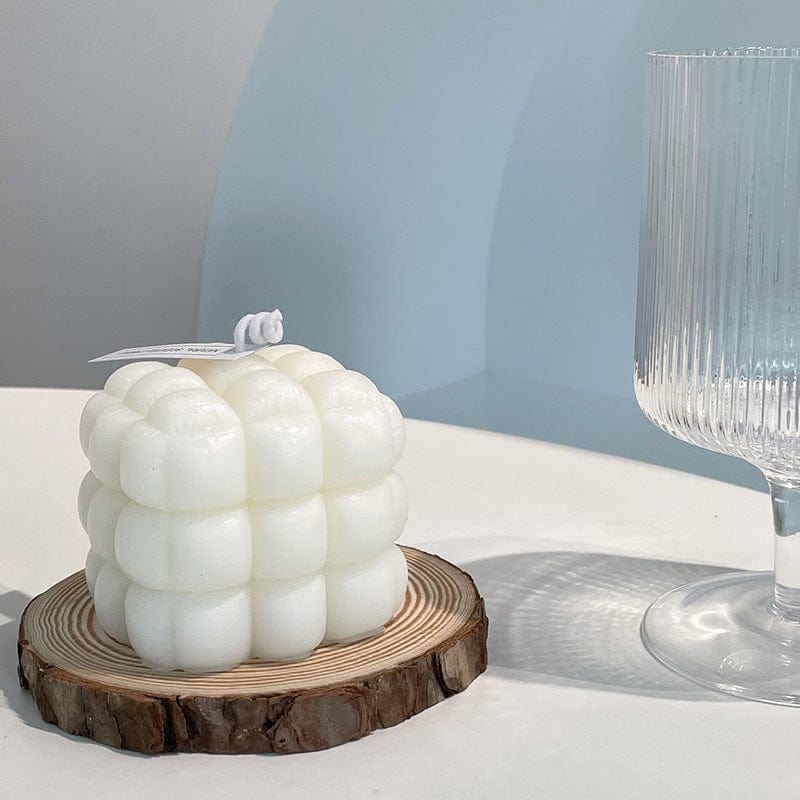 Puffer Bubble Cube Candle
