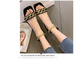 Gold Chain Ankle Strap Sandal