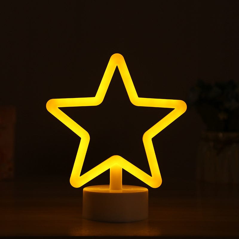 Yellow Star Neon Light Sign