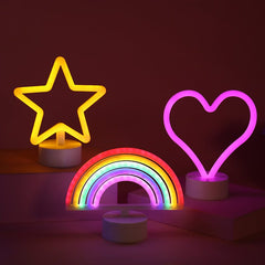 Lila Herz Neonlichtschild