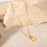 Twist Lock Pendant 18k Gold Plated Necklace