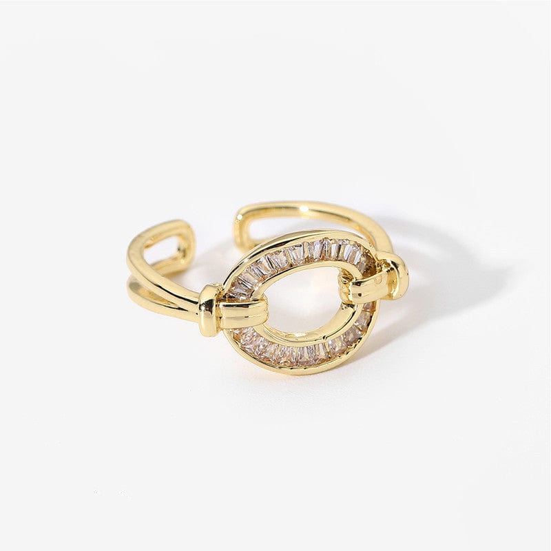 Crystal Design Gold Ring Variety