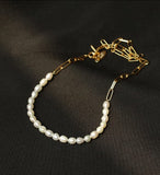 Medium Pearls 18K Gold Plated Chain Necklace