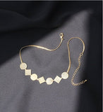 Flat Geometric Plates Gold Necklace