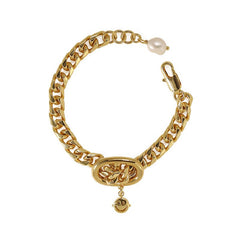 Goldkette mit Happy Face-Charm-Armband