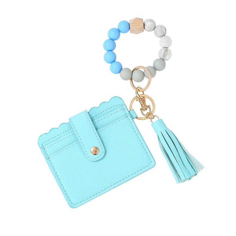 Wallet Bracelet Key Chain with Tassel