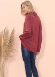 Cowl Neck Long Sleeve Pullover