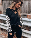 Puffed Leopard Sleeve Tunic