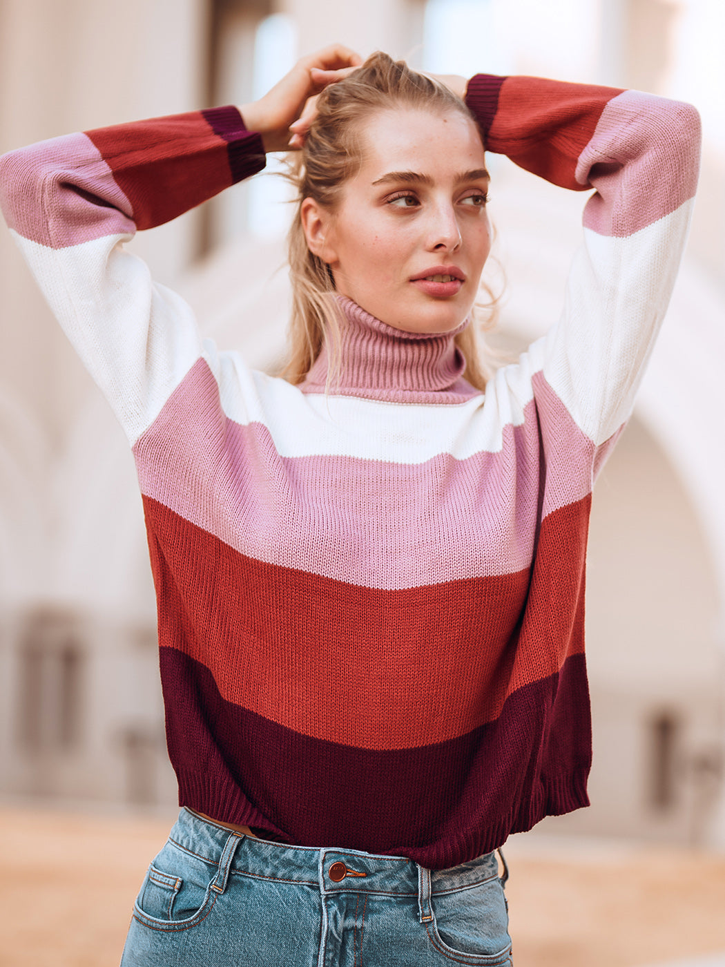 Color Blocked Cozy Sweater