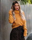 Keyhole Turtleneck Sweater