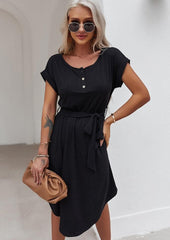 Henley-Kleid mit Bindeband vorne